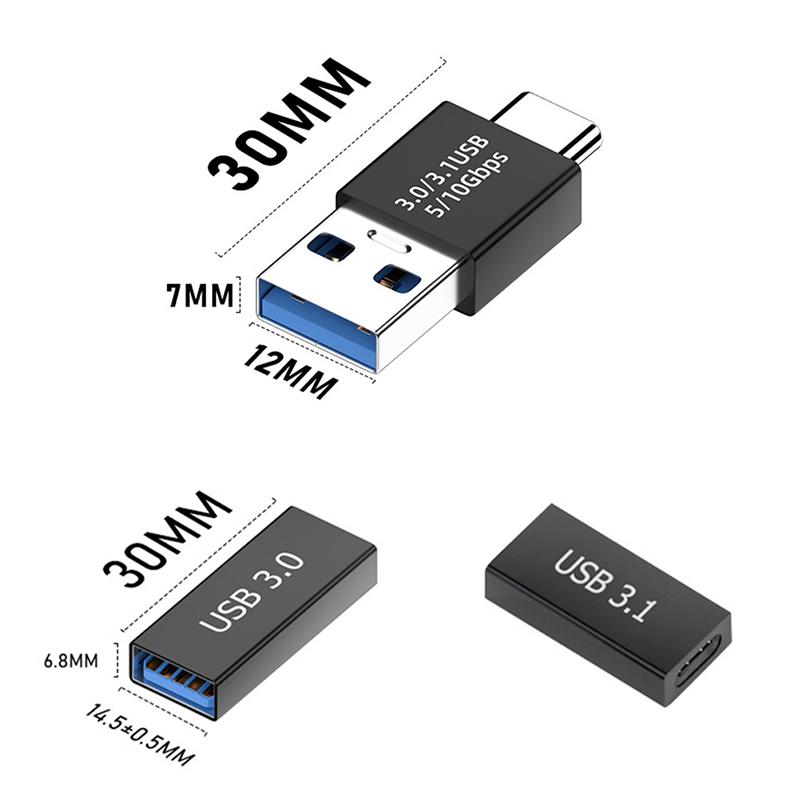 Переходник USB 3.1 гнездо на USB Type C гнездо Суперскоростной USB удлинитель Конвертер для подключения