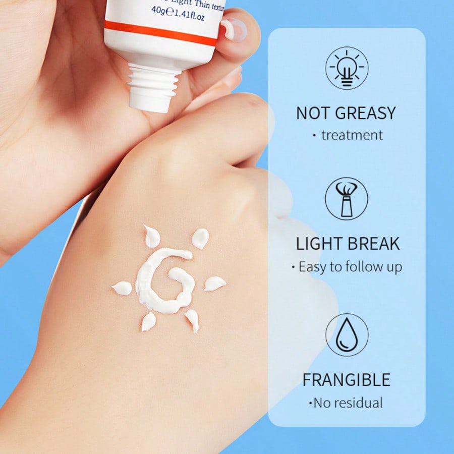 1 шт. SPF50 Pa++ + Чистая защита от солнца, Сочетающая защиту от солнца и изоляцию, Защита от УФ-лучей, Освежающий и нежирный.