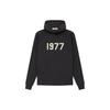 Fear of God Essentials Мужская вязаная толстовка с капюшоном SS22 с цифровой печатью и плотной теплой подкладкой Черный цвет FOG-SS22-172