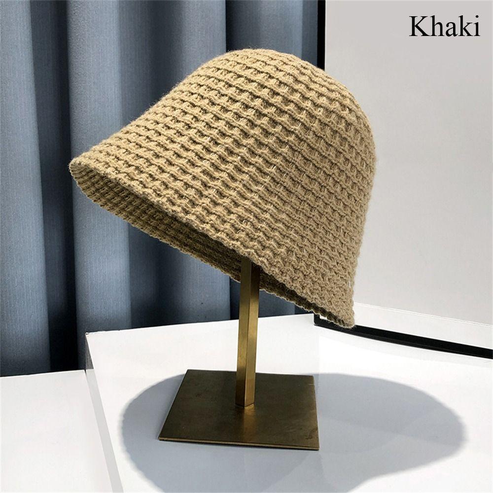 Crochet Knitted Fisherman Hat Soft Basin Hat Casual Skull Hat Autumn Winter