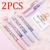 2PCS Cute 0.5mm Ballpoint Pen Drift Sand Glitter Crystal Pen MultiColor Creative Ball Pen Kids Gift