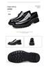 Мужские кожаные мокасины Extra Large в стиле Business Casual на толстой подошве с модной пряжкой