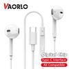 VAORLO Цифровые проводные наушники Type-C, совместимые для iphone 15, Samsung, Xiaomi, Huawei, 3,5 мм, стереонаушники с супер басами, спортивная гарнитура