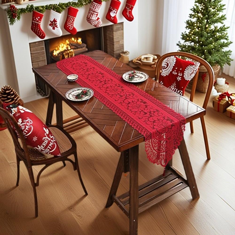 Lace Dining Table Mat Solid Color Table Decoration New Table Runner Home Decoration