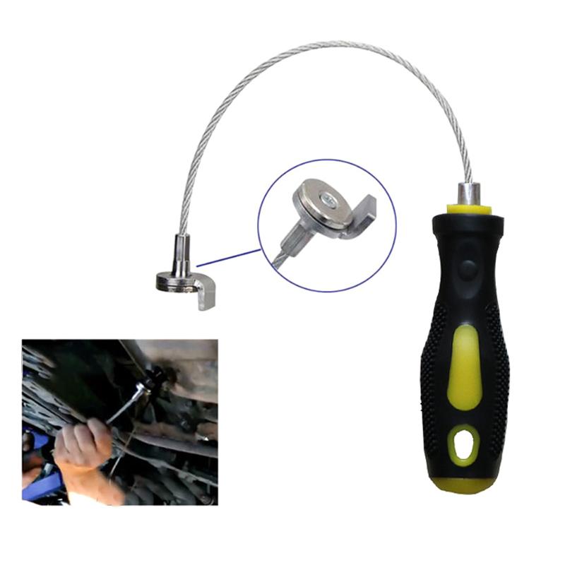 1 шт., ключ для сливной пробки масляного поддона с магнитным инструментом для снятия поддона, инструменты для ремонта автомобиля, инструмент для демонтажа сливного винта коробки передач