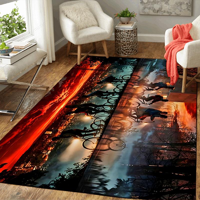 1Pc Nighttime Urban Adventure Rug, Office Carpet Indoor Outdoor Doormat, Non-Slip, Comfortable, Living, Christmas Halloween, Xmas Gift S160