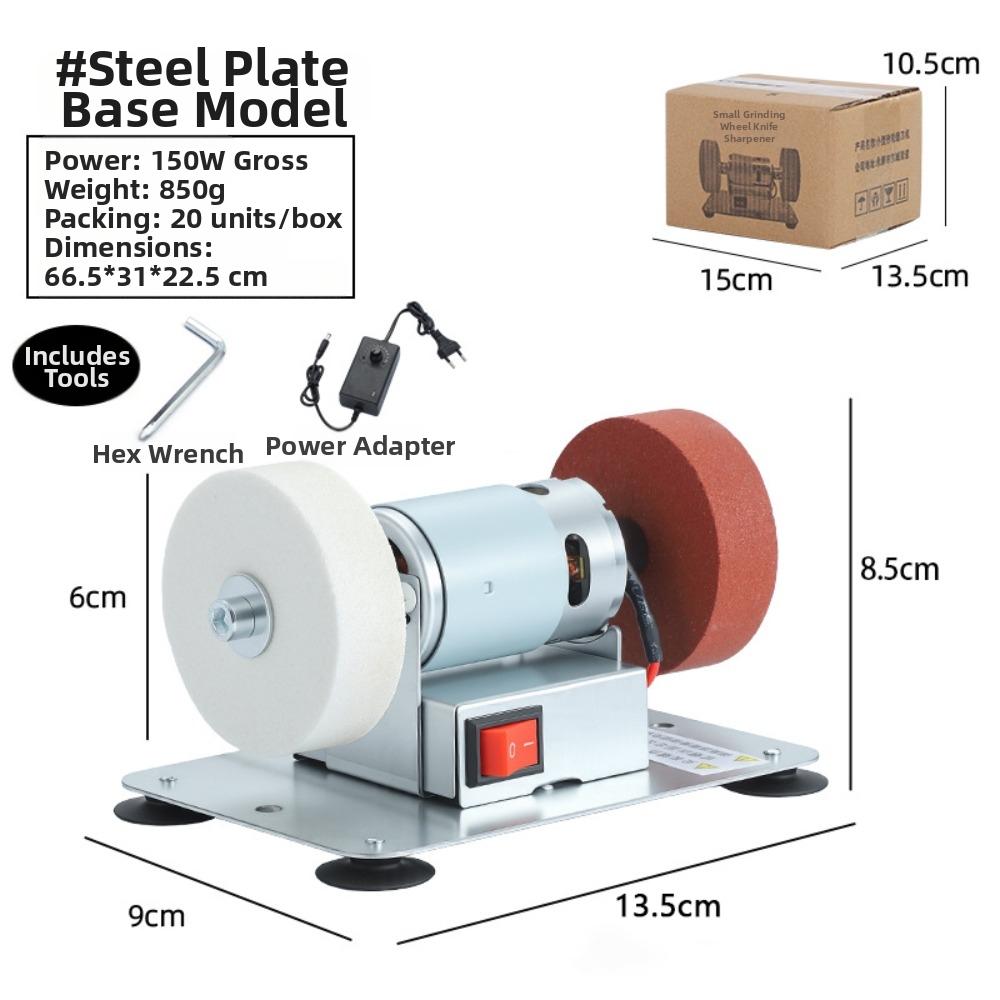 Speed Adjustable Mini Bench Grinder Space-Saving Dual Wheel Grinder Electric Grinder for Home