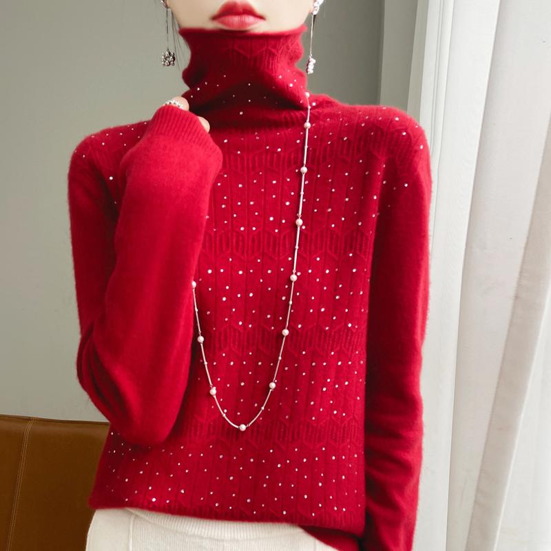 Женский свитер 100% шерсть MODERN NEW SAGA водолазка вязаный пуловер толстые зимние джемперы женские вязаные топы