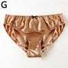 Women's Mulberry Silk Underwear Small Bow Solid Color Silk Triangle Underwear Soft And High-Quality Women'S Underwear Minimalist Style