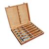 EZARC Only Set of 6 for Woodworking Excellent Sharpness Professional Beech Wood Handle Carpentry Tools Wooden Box Case 6/10/12/16/20/25mm