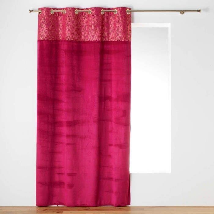 Rideau a oeillets velours Duchesse