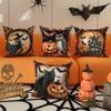 Декоративная наволочка на Хэллоуин, рисунок замка кошки и тыквы ведьмы, подходит для домашней комнаты, гостиной, дивана, наволочки