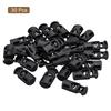 30Pcs Plastic Cord Lock Draw String Single Hole Spring Toggle Stoppers Spring Stop for Backpack Shoelaces Drawstrings 5.5x3mm