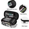 Pen Case Practical Wear Resistant Polyester Smooth Zipper with Main Compartment Mesh Pocket and Pen Slots for Student Stationery