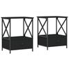 VidaXL Tables de chevet 2 pcs noir 50x41x65 cm bois d’ingénierie 826084