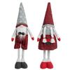 Christmas Black Red Checked Gnome Figurine Adjustable Standing Xmas Decor