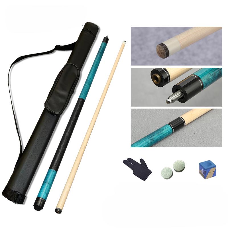 Кий для бильярда 12,7 мм, разрезной на 1/2, кий для 8 и 9 шаров, кленовый профессиональный прямой кий для пула с чехлом и бесплатными принадлежностями