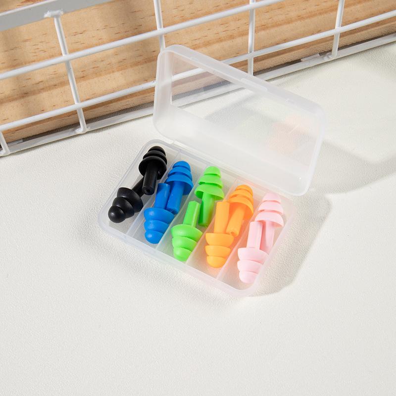 Водонепроницаемые изоляционные комфортные беруши для плавания с шумоподавлением для сна, 5 пар цветных мягких силиконовых беруш