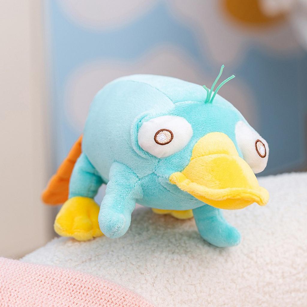 Platypus Stuffed Animal Blue Cartoon Doll Soft Safe PP Cotton Filled Toy for Kids Room Decoration