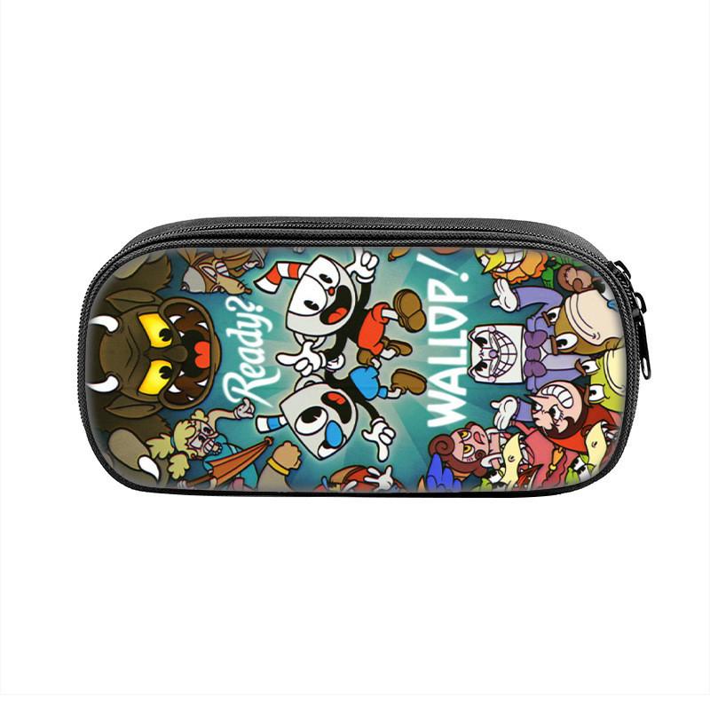 Пенал-сумка из нейлона с персонажами Cuphead для студентов и детей