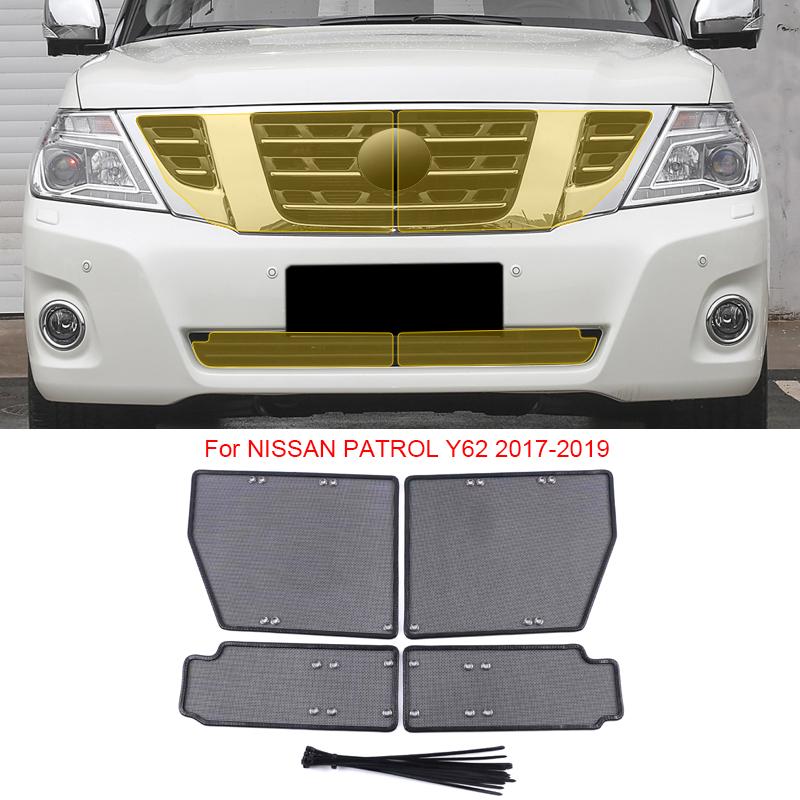 Автомобильный защитный чехол для воздухозаборника от насекомых, вставка Airin, сетчатый вентиляционный фильтр для гоночного гриля для Nissan Patrol Y62 2017-2025, аксессуар