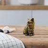 Ретро фигурки кошек, маленькая медная статуя кошки, украшение, модель животного, фигурка, игрушка для домашнего декора комнаты, стола