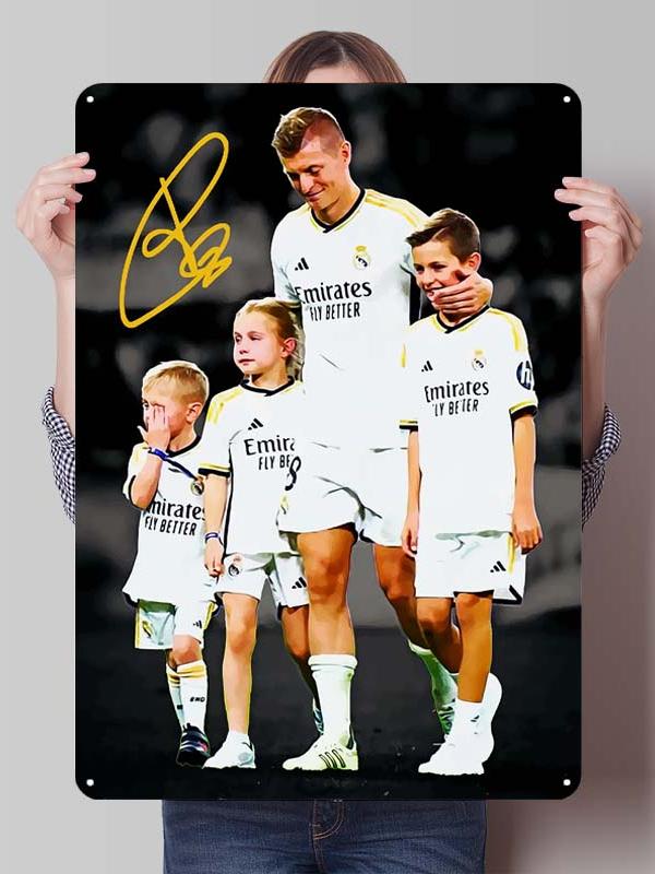 Плакаты Тони Крооса Футболист Знак Декор Игровой Комнаты На Заказ Металлические Жестяные Таблички для Украшения Стен Комнаты Декор Ванной Комнаты