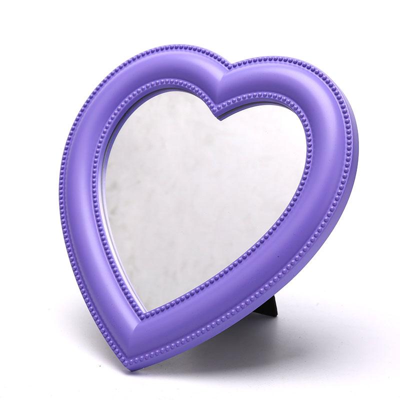 Web Celebrity Cosmetic Mirror Mini Heart Student Dormitory Girl Mirror Portable