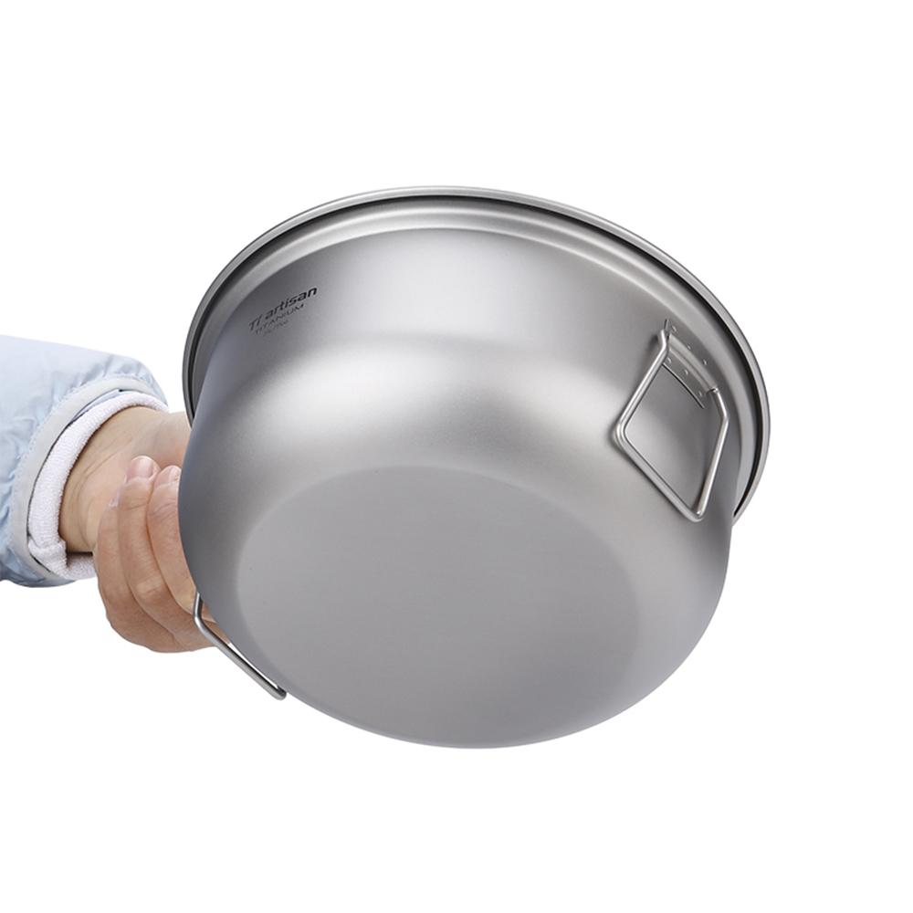 Титановый набор кастрюль для пароварки с крышкой, набор для приготовления супа на открытом воздухе, кастрюля для приготовления пара, набор для посуды