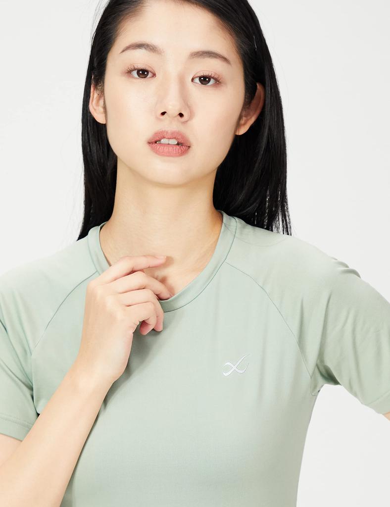 DLY115 Crew Neck Short Sleeve Top with UV and Odor Resistant Size Size L CW-X/Wacoal Women's Sweat-Wicking, Quick-Drying, Protection, Antibacterial,