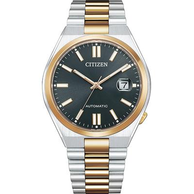 Унисекс NJ0154-80H ( Часы CITIZEN COLLECTION Механические) Круглые часы серебряные аналоговые