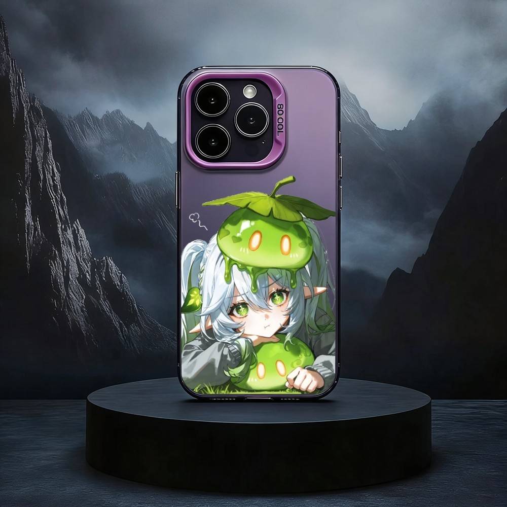 N-Nahida Genshin Impact Black Candy silver phone case Phone Case For iPhone17,16,15,14,13,12,11 Plus,Pro Max