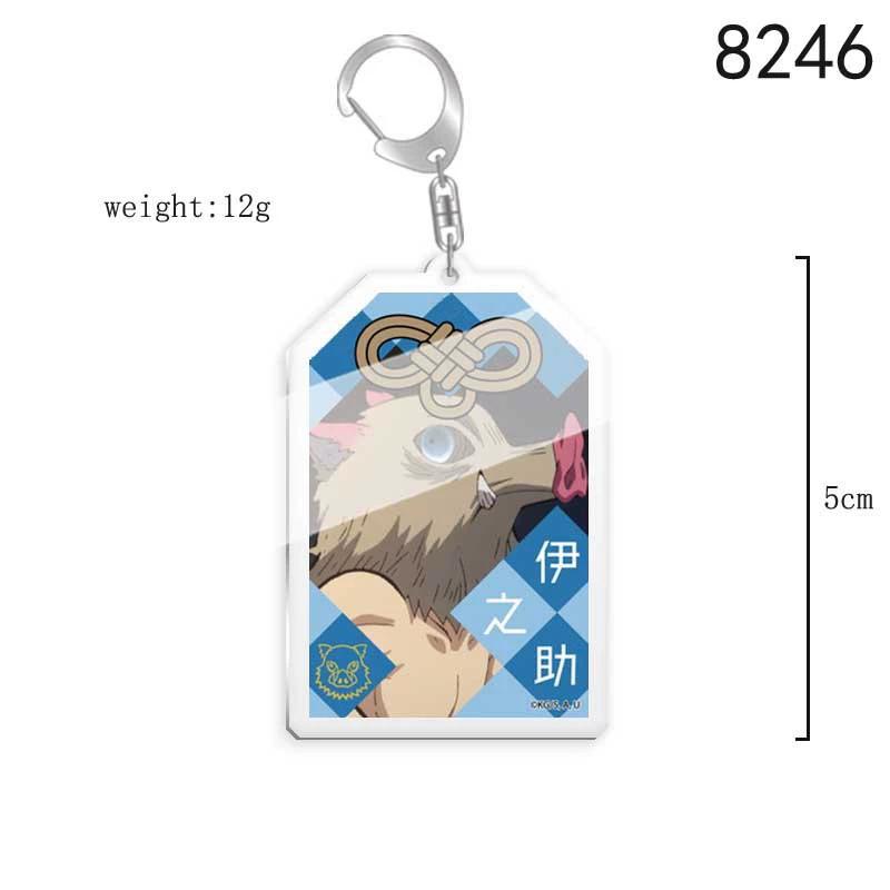 Брелок-подвеска Аниме Клинок, рассекающий демонов Kimetsu No Yaiba Камадо Тандзиро Двусторонний HD Подвеска для сумки Подарок для фанатов Реквизит для косплея Ювелирный подарок