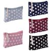 Canvas Dot Print Makeup Bag Women Cosmetic Bags Toiletry Bag Phone Organizer Key Phone Pouch Coin Purse Travel Cosmetic Bag