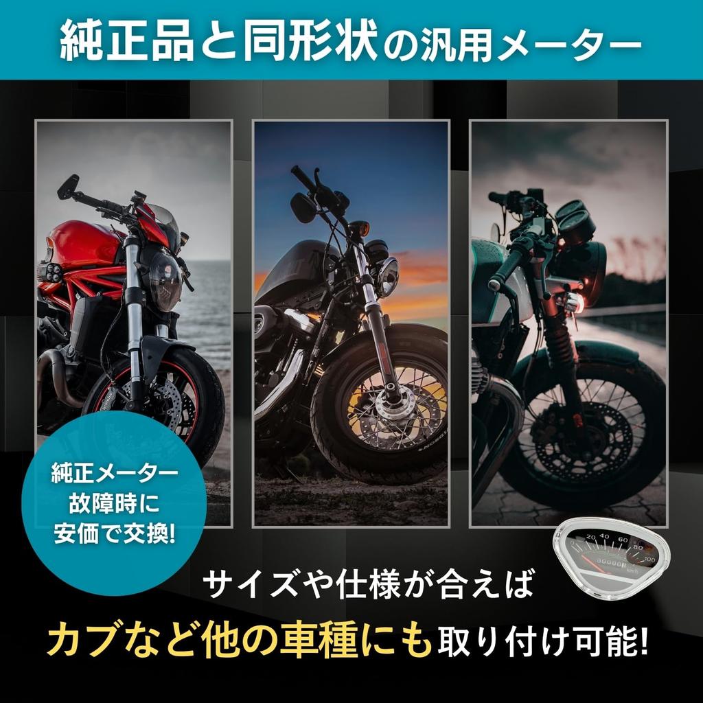 RiNan. Universal Motorcycle Speedometer, Chari Triangular Type, 100km/h, for Super Cub, Dax