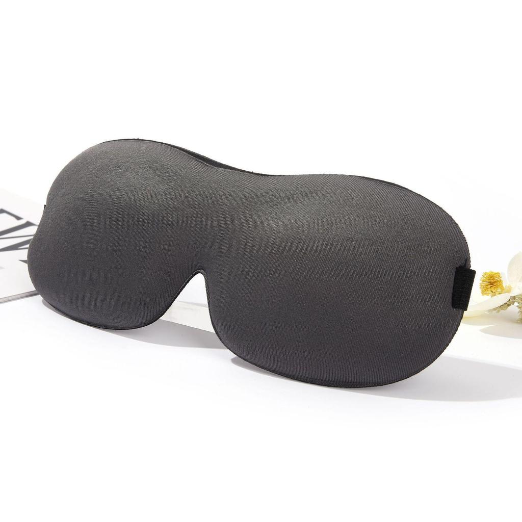 3D Black Stereo Sleep Eye Mask for Travel and Aviation, Nose Bridge-Free