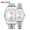 ARLANCH Couple Watches for Lovers Quartz Wristwatch Fashion Business Men Watch for Women Watches Stainless Steel White Gold Pair Gifts Watches