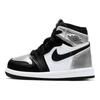 Детские кроссовки Air Jordan 1 Retro High OG TD Silver Toe Черный металлик-серебристый белый CU0450-001