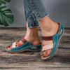 Fashion 2024 Hot Sale Shoes for Women Open Toe Women's Slippers Summer Rome Mixed Colors Outdoor Casual Beach Wedge Large Size Slippers