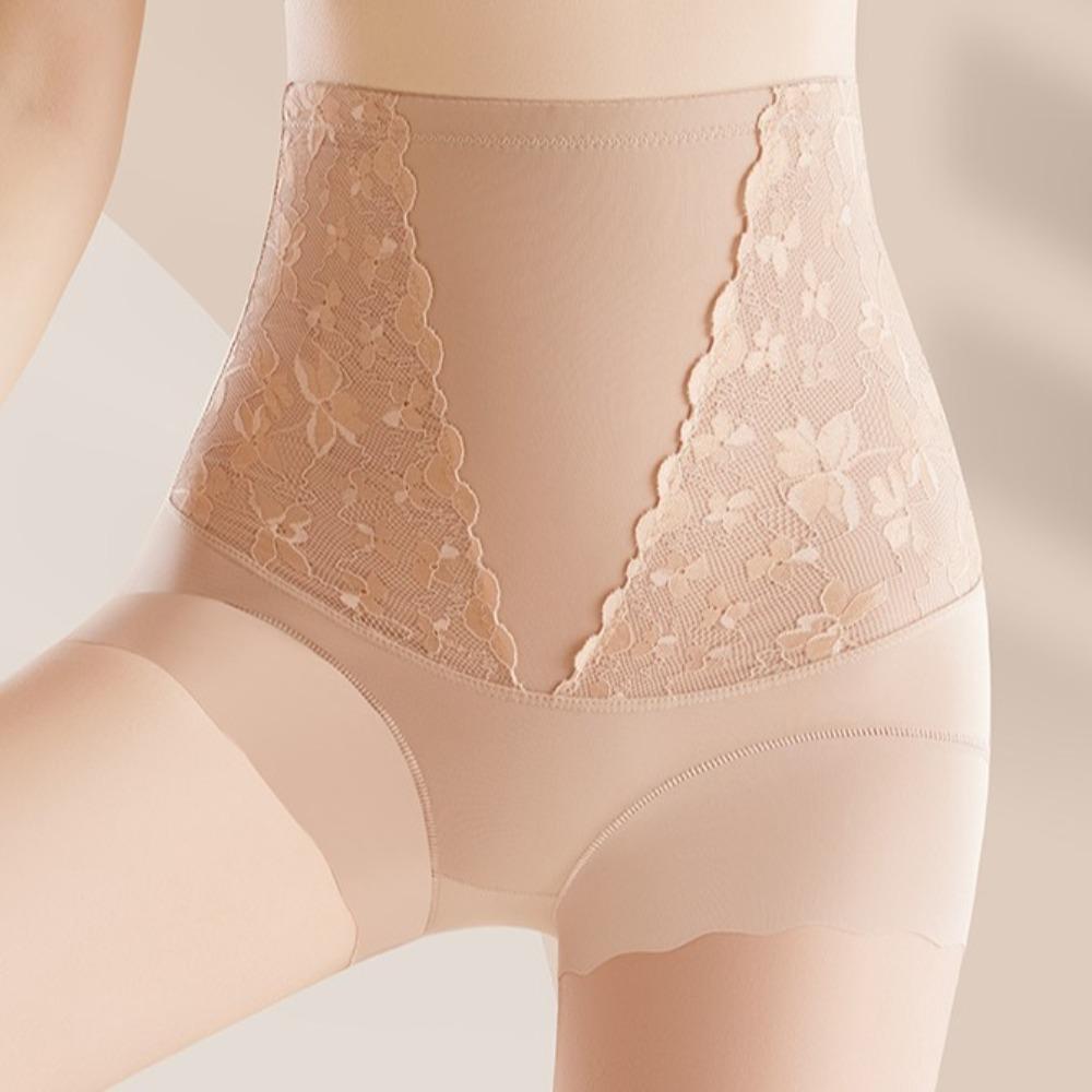 Girdle Panties Postpartum Body Shaper High Waist Lace Floral Briefs Elastic Slimming Shapers Women
