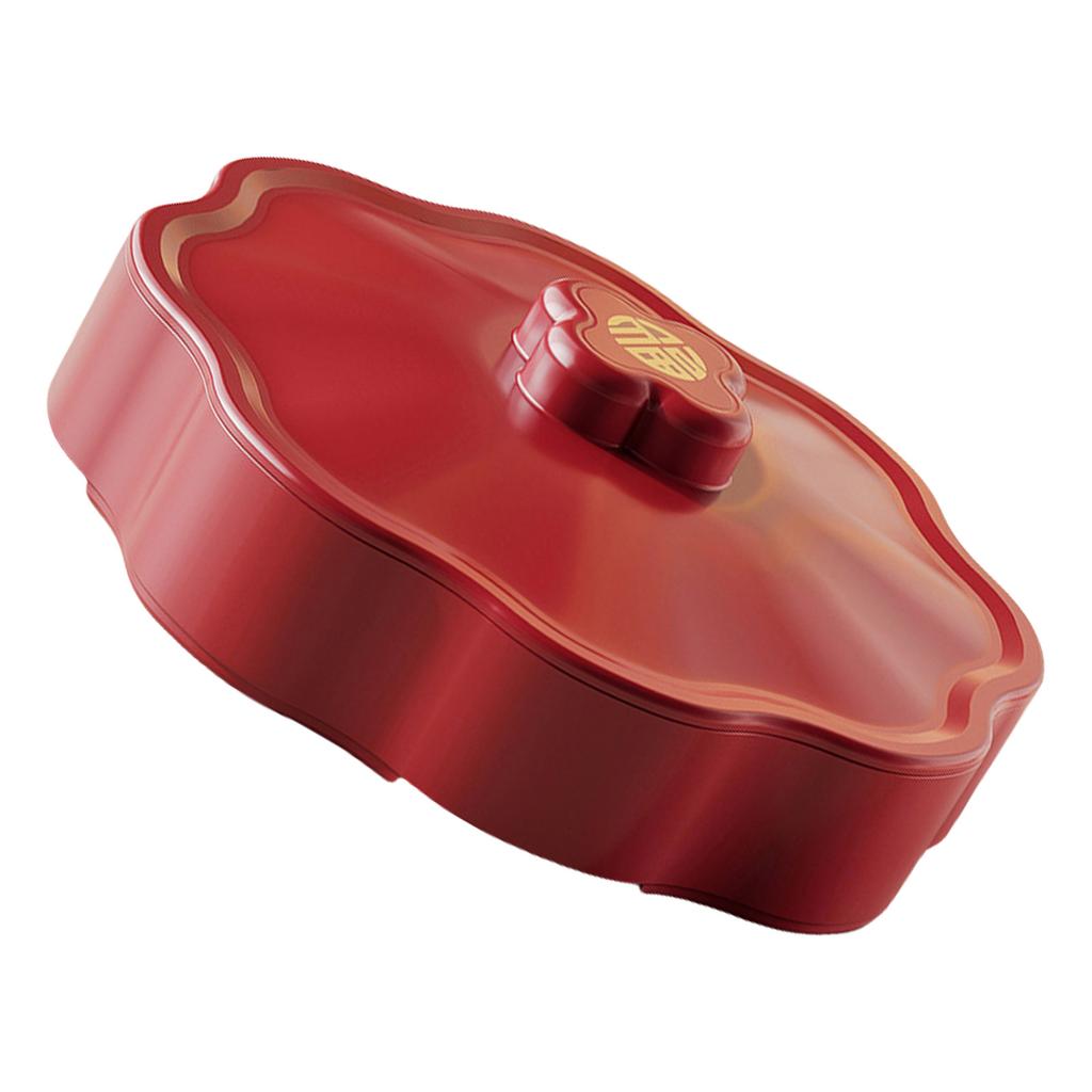 Пластиковая конфетница, контейнер для сухофруктов с крышкой для гостиной, 5 отделений, органайзер для закусок для домашнего использования