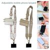 Mobile Phone Strap with Zippered Pouch Mini Card Holder Crossbody Shoulder Strap Wallet Adjustable Length Clip And Go Cellphone Hanging Strap