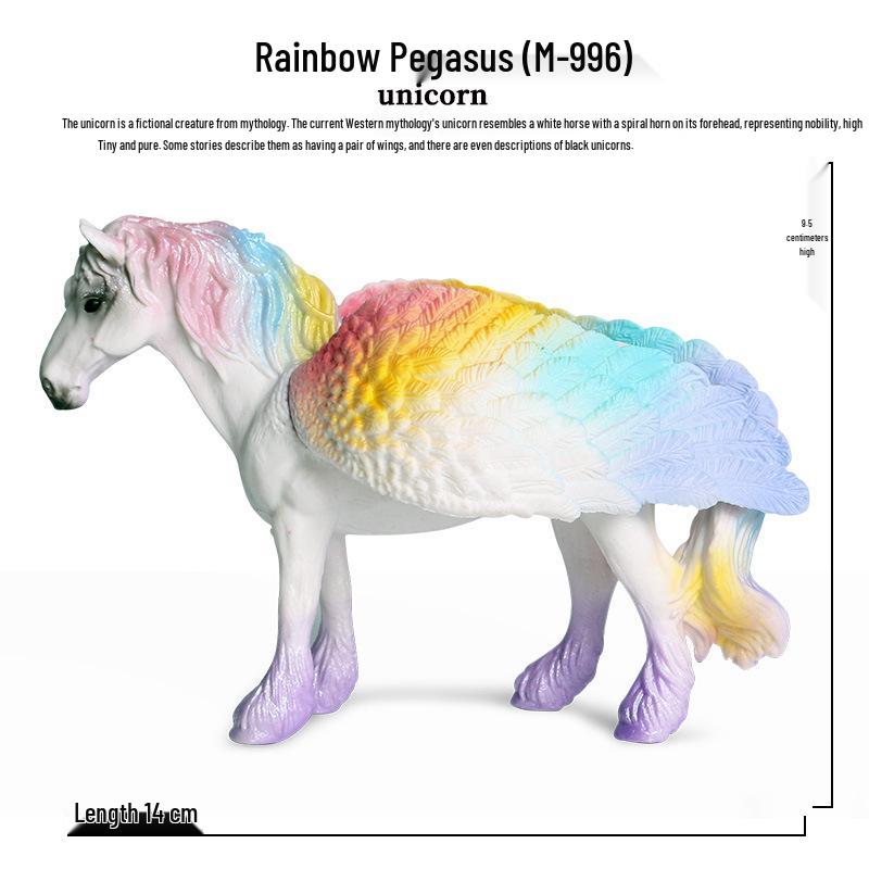 European Mythology Legend Pegasus Unicorn Toy Model for Kids