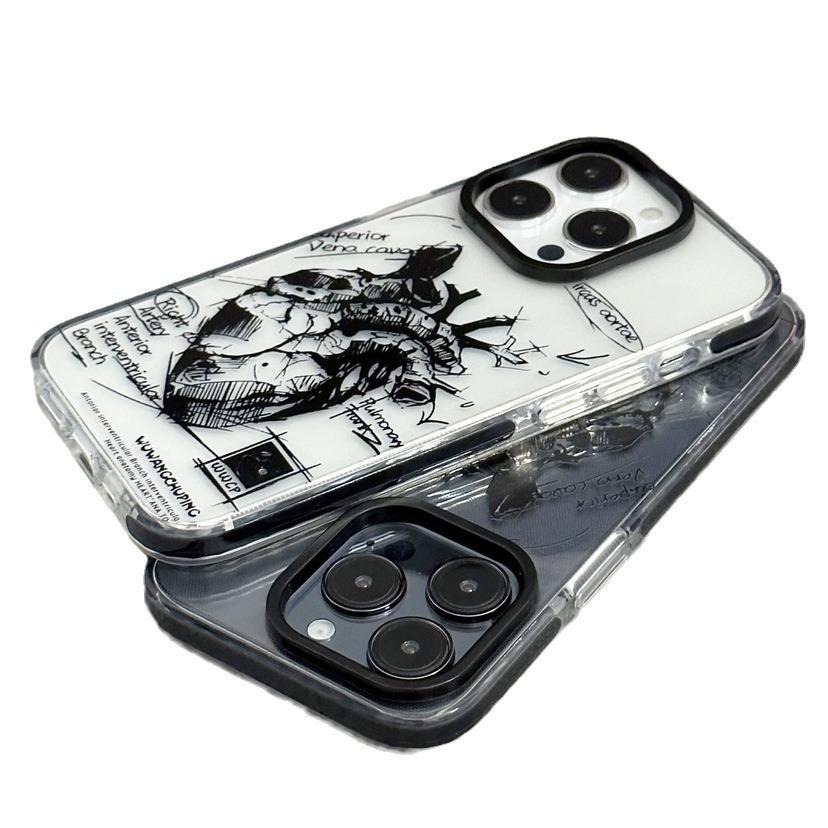 Персонализированное сердце для iPhone 15 Pro Max чехол iPhone 14 Pro чехол iPhone 13 mini креативный 12 art x