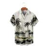 Hawaiian Men's Printed Short Sleeve Shirt Large Summer Beach Shirt Loose Casual Beach Surfing Beach Wear