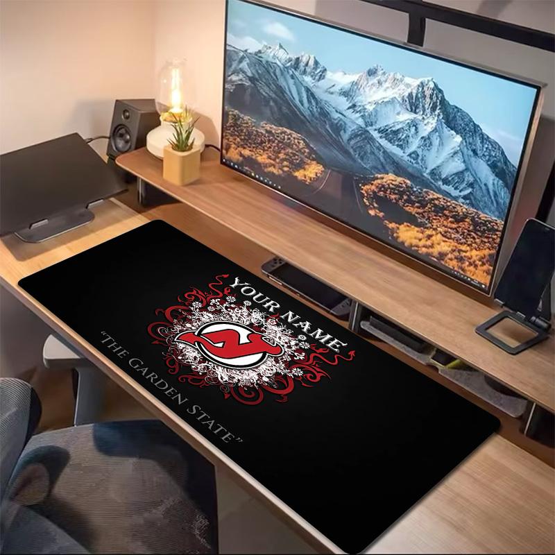 New Jersey Devils Print Cushion Non-slip Laptop Tablet Big Mousepad XXL Mat Mini PC Playmat With Lock edge