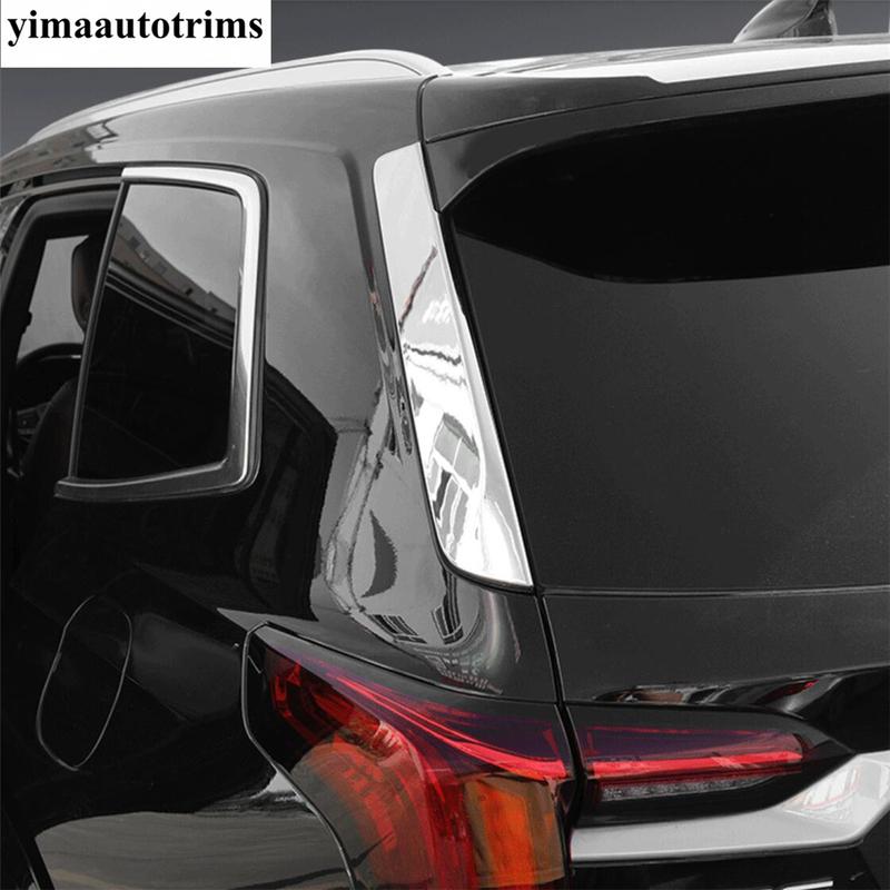 Rear Window Panel Sequ / Rearview Mirror Rubbing Strip Cover Trim ABS Carbon Fiber Accessories For Cadillac XT6  -