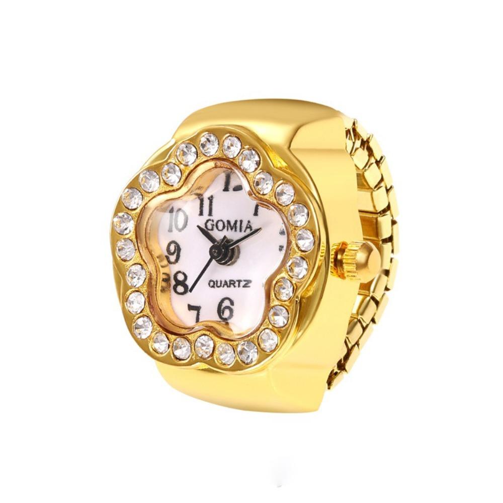 Diamond Ring Watch Stainless steel Ladies Watch Fashion Finger Watch Women