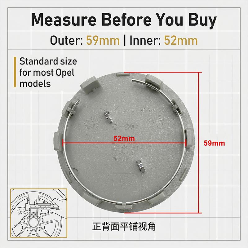AAAYQ1 4Pcs 60mm Premium Logo Wheel Covers Wheel Center Hub Caps For Opel Astra j g Insignia Corsa d Vectra c Zafira a Auto Gadgets
