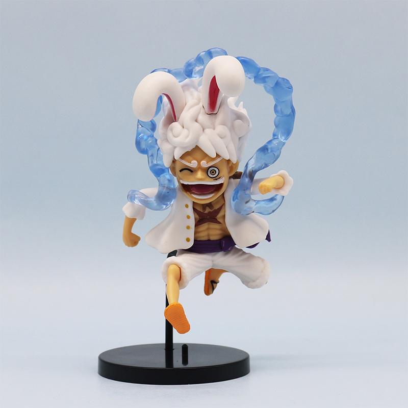 11 см 5 шт./компл. Q-версия Impish Luffy Funny One Piece Gear 4 Luffy аниме-фигурки ПВХ модель игрушки настольное украшение для автомобиля